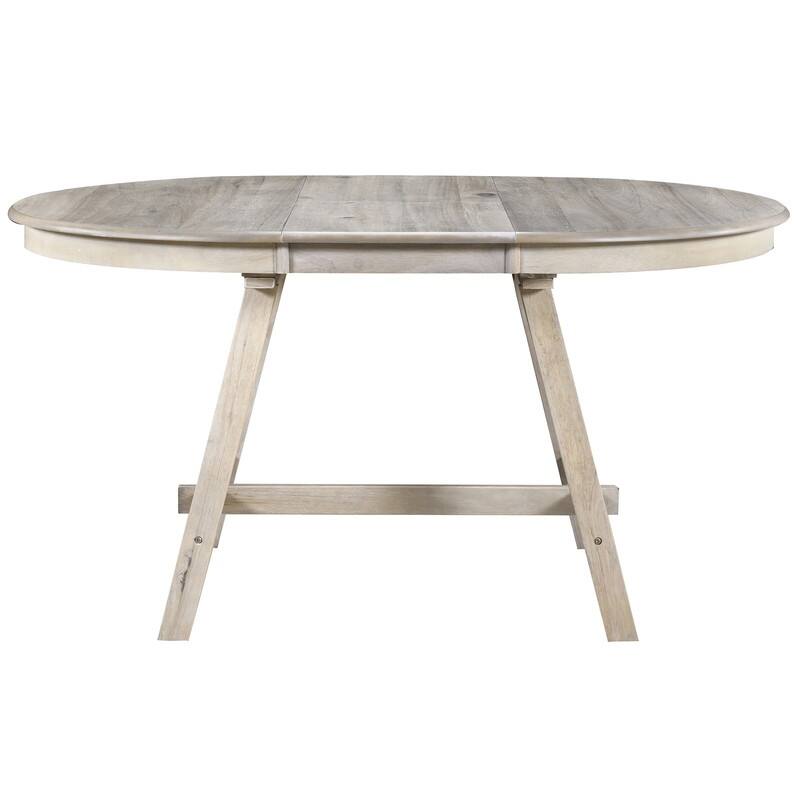 Round Wood Dining Table, Farmhouse Round Extendable Dining Table Kitchen Table for Dining Room, Kitchen