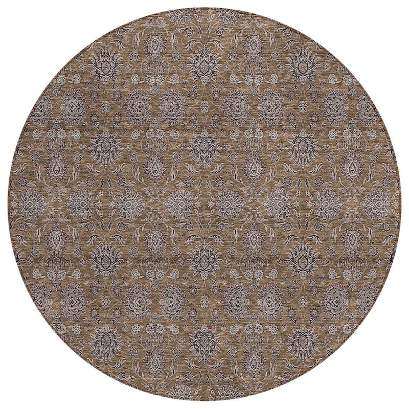 HomeRoots Floral Transitional Rectangle Outdoor Rug