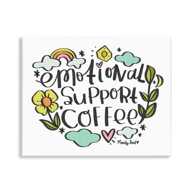 Stupell Motivational Support Coffee Wall Plaque Art Design By Mandy Ford Art + Illustration - 14 x 11