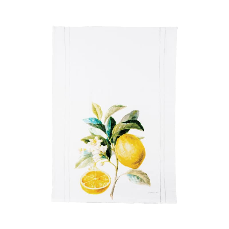 Citrus Stripe Cotton Printed Flour Sack Kitchen Towel