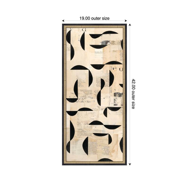 Kate and Laurel Half Moon Bay Panel 1 by Felicia Dadak Framed Mounted Canvas Wall Art Print