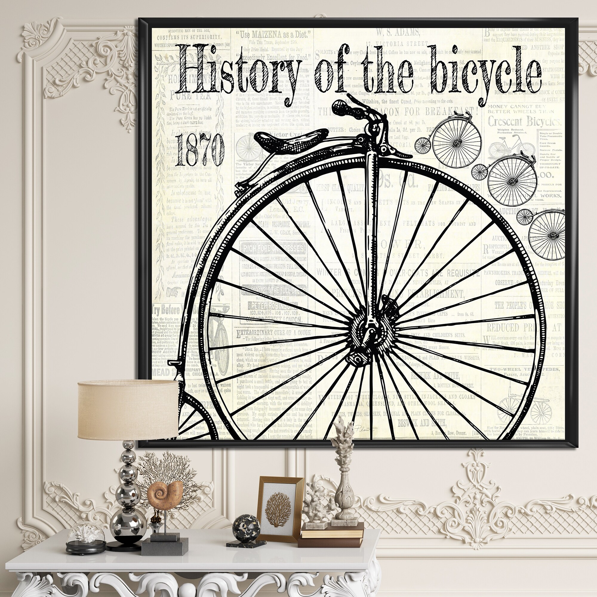 Large bicycle wall online art