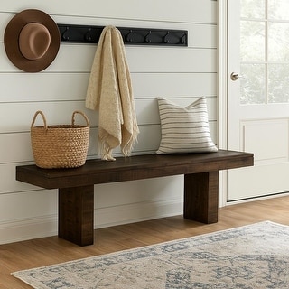 Timbergirl Dark Walnut Mango Wood Bench - 60"