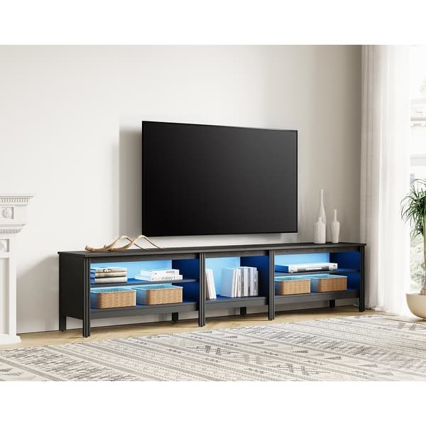 Large TV Stand for 75/85/100 Inch TV, Classic Wood TV Console 