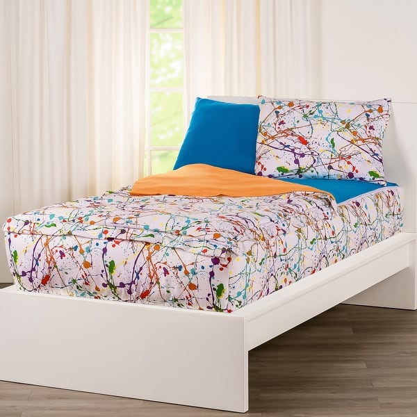 slide 2 of 10, Siscovers Splashed and Splattered Bunkie Deluxe Zipper Bedding Set Full