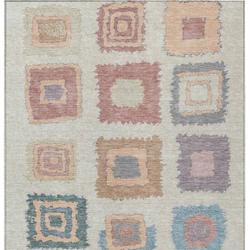 HomeRoots Geometric Transitional Rectangle Outdoor Rug