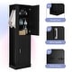 preview thumbnail 25 of 31, Modern Tall Bathroom Cabinet, Freestanding Storage Cabinet with Hooks and Adjustable Shelves, for Bathroom, White