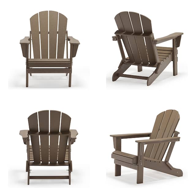 Laguna Folding Adirondack Chair (Set of 4) - Weatherwood