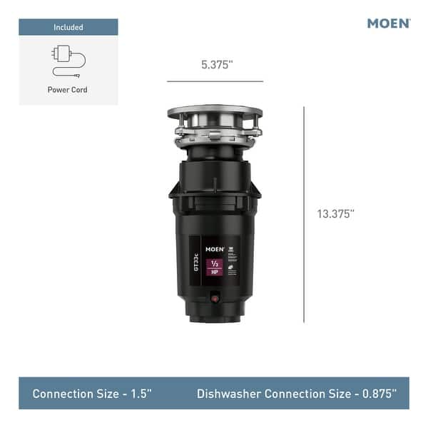 Moen GT Series 1/3 HP Continuous Garbage Disposal