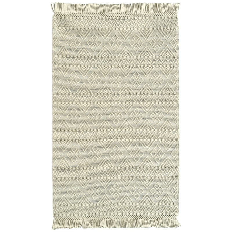 Mara Collection Ivory Square Indoor Throw Rug - 8' x 10'