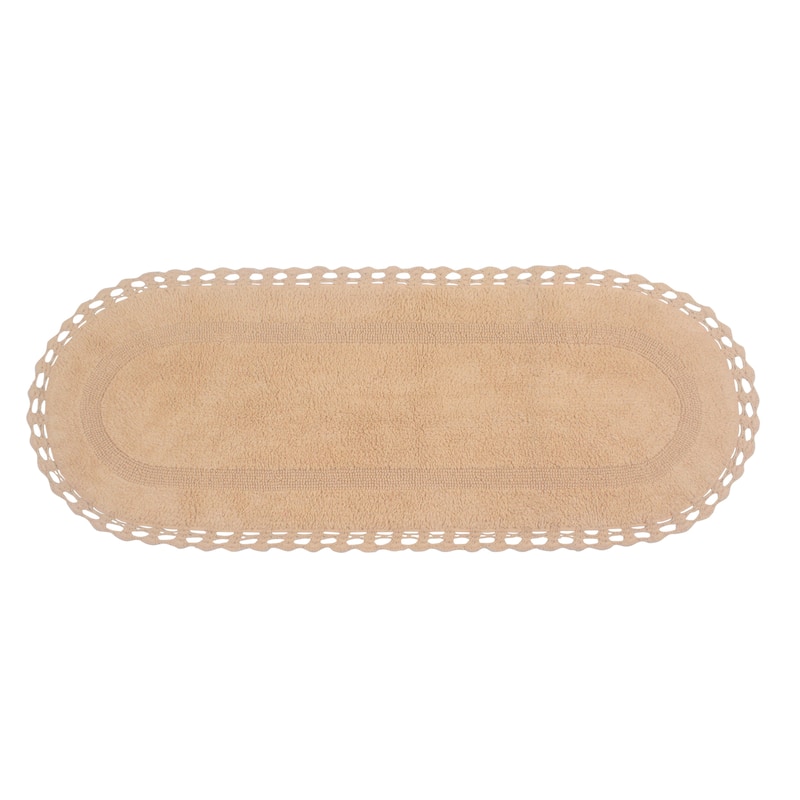 Hampton Contour Rug, Cotton Soft, Water Absorbent, Non Slip U Shape Contour Rug Machine Washable 20"x20" Contour