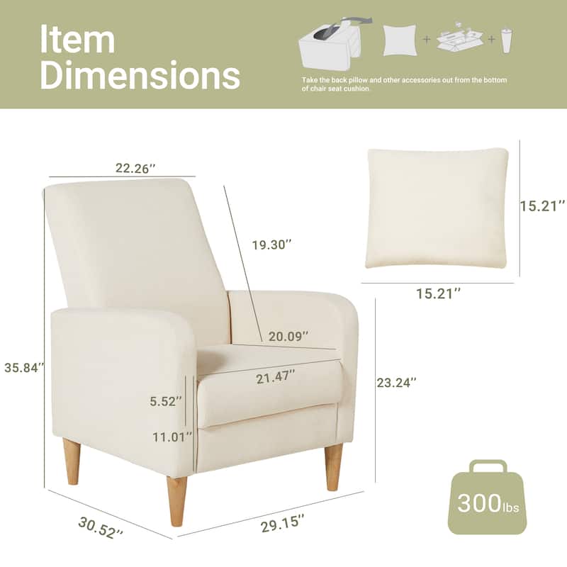 Fabric/Leather Modern Accent Chairs with Lounge Seat