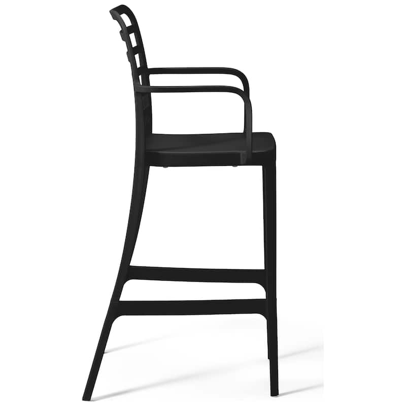 Frond and Form 29.5 Inch Outdoor Bar Stool (Set of 2)