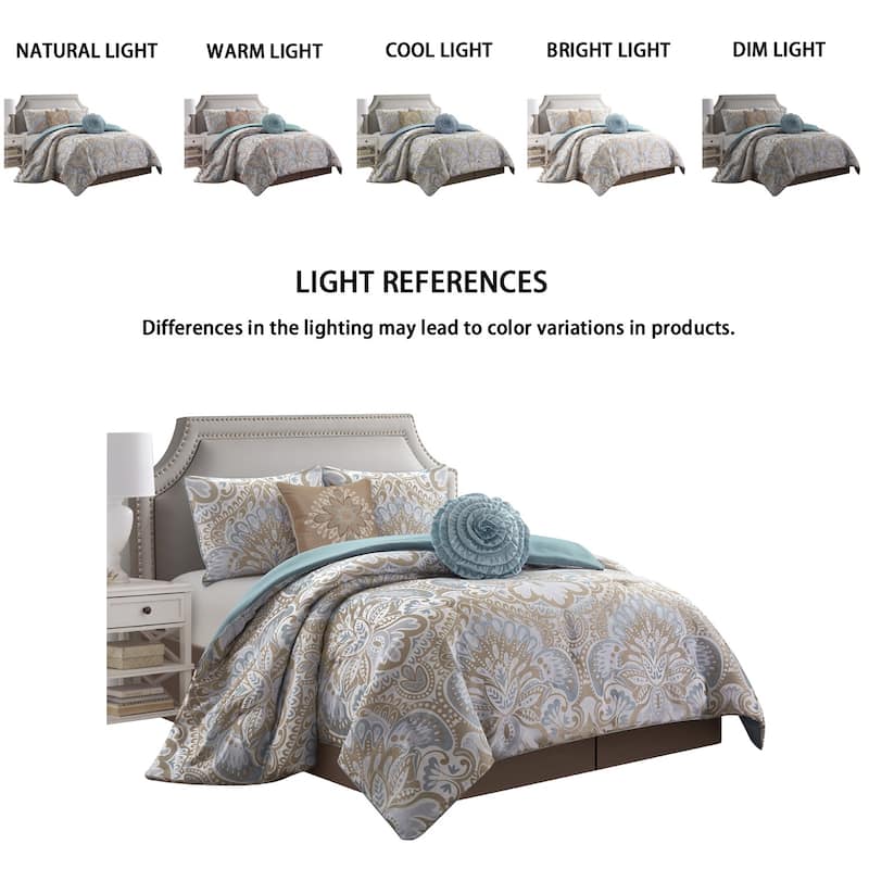 Porch & Den Summerfield Jacquard Medallion 6-piece Comforter Set