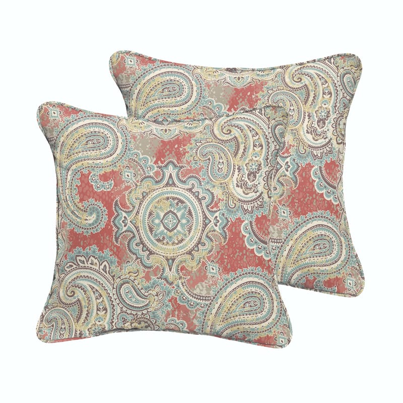 Sorra Home Outdoor Corded Pillow Set of 2 - Houssie Cinnabar