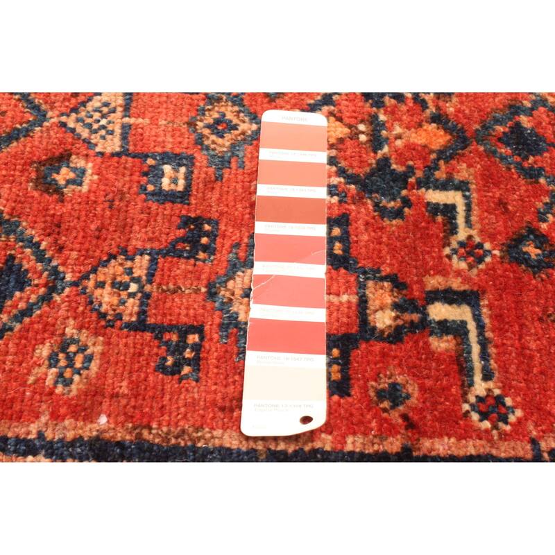 ECARPETGALLERY Hand-knotted Andelz Red Wool Rug - 3'9 x 8'6