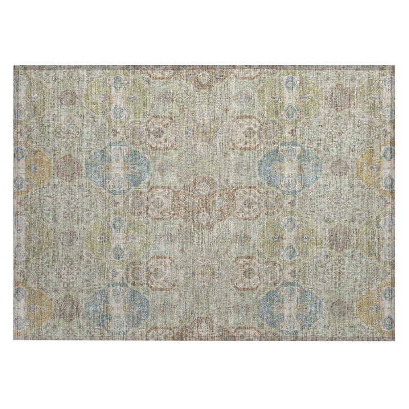 Machine Washable Indoor/ Outdoor Traditional Tracey Chantille Rug