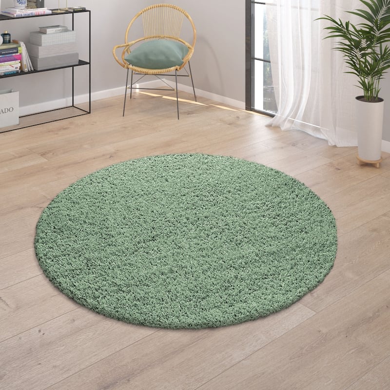 Plain Shag Rug For Living Room or Bedroom in pastell colors
