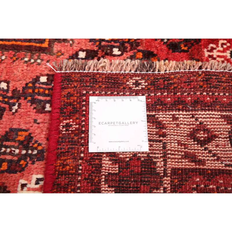 ECARPETGALLERY Hand-knotted Melis Vintage Red Wool Rug - 6'4 x 9'6