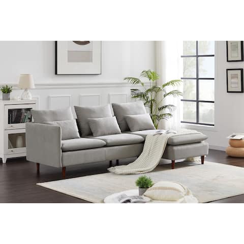 Sofa chaise longue thickened version of water ripple suede