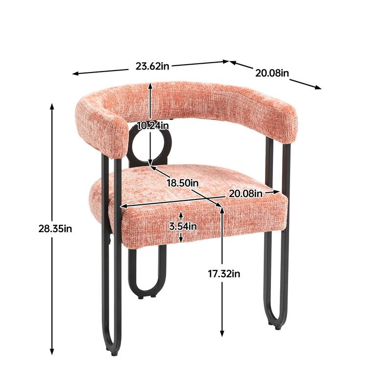 Fabric Upholstered Kitchen Side Dining Chair with Cushion, Backrest, Non Slip Feet for Dining Room Kitchen Living Room Bedroom