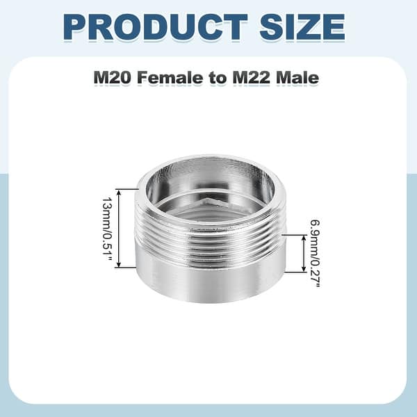 dimension image slide 0 of 23, Faucet Aerator Adapter, Male to Male Brass Faucet Adapter with Washer for Kitchen Bathroom Sink Water Filter - Silver