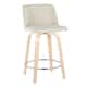 Option Cream Fabric/Round Chrome Footrest