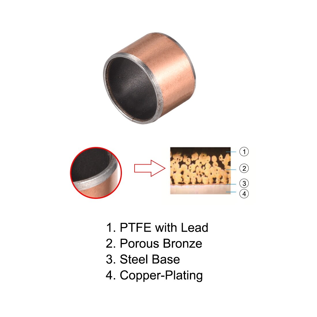 Glacier Split Bearing Bush 12mm Bore x 14mm OD x 10mm lang Glacier Split Bearing Bush 12mm Bore x 14mm OD x 10mm lang