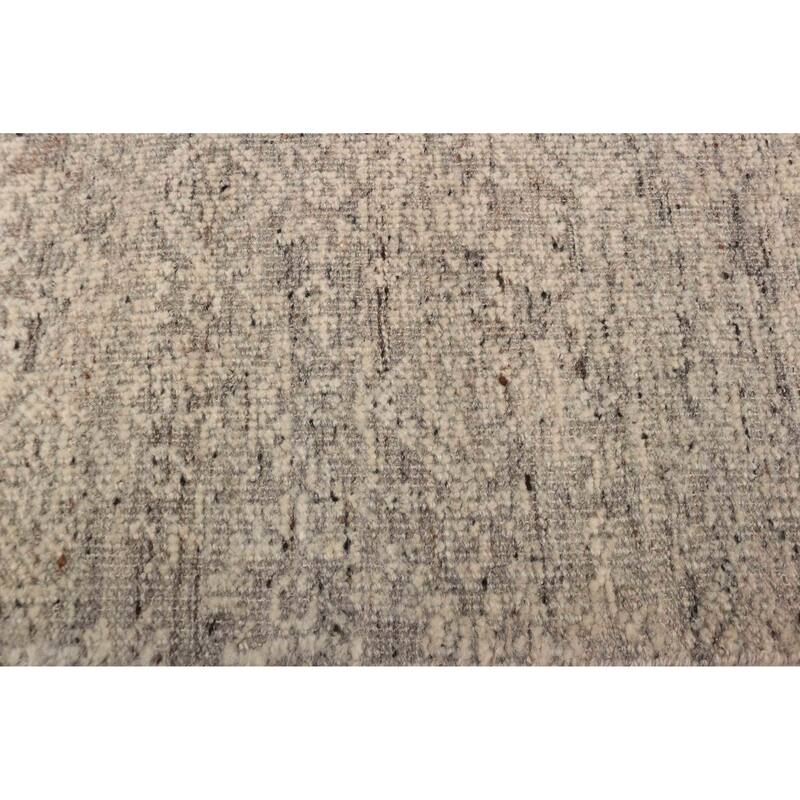 ECARPETGALLERY Hand-knotted Tangier Light Grey Wool Rug - 8'1 x 10'1