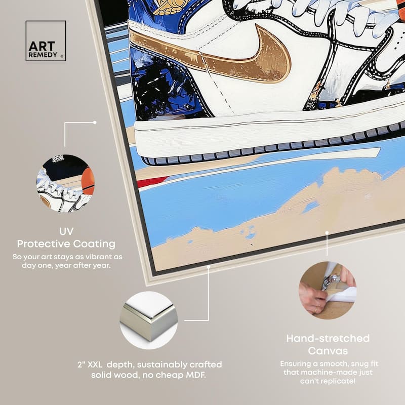 Basketball Court Blues Canvas by Art Remedy