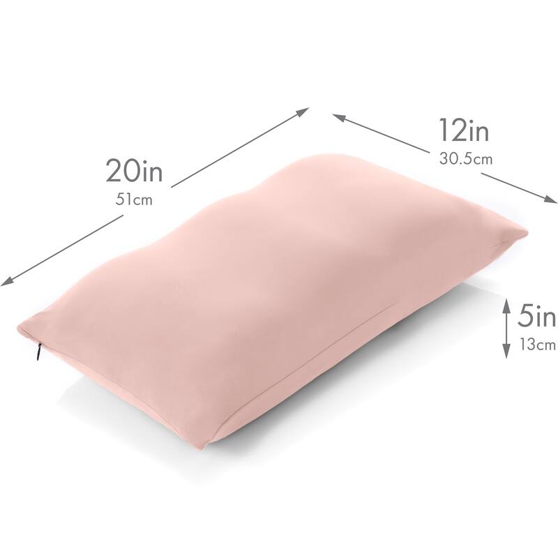 Premium Microbead Pillow, Anti-Aging, Silk like Cover, Cream Peach