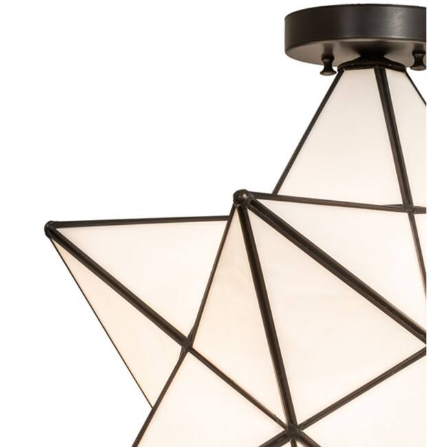 Meyda Tiffany 239498 Moravian Star 18" Wide Semi-Flush Ceiling Fixture
