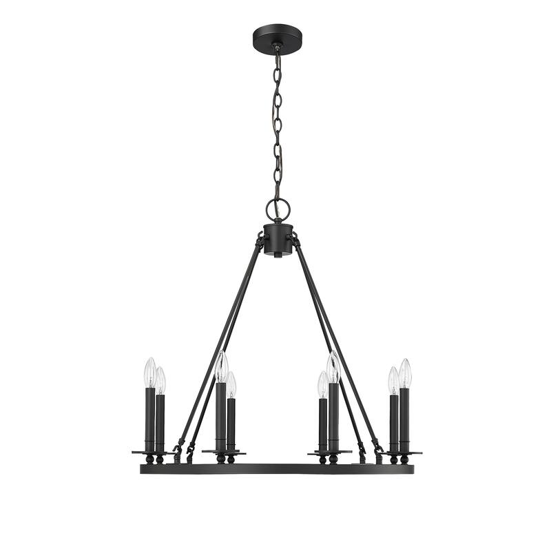Millennium Lighting Florence 6 Light Chandelier Ceiling Fixture in Matte Black
