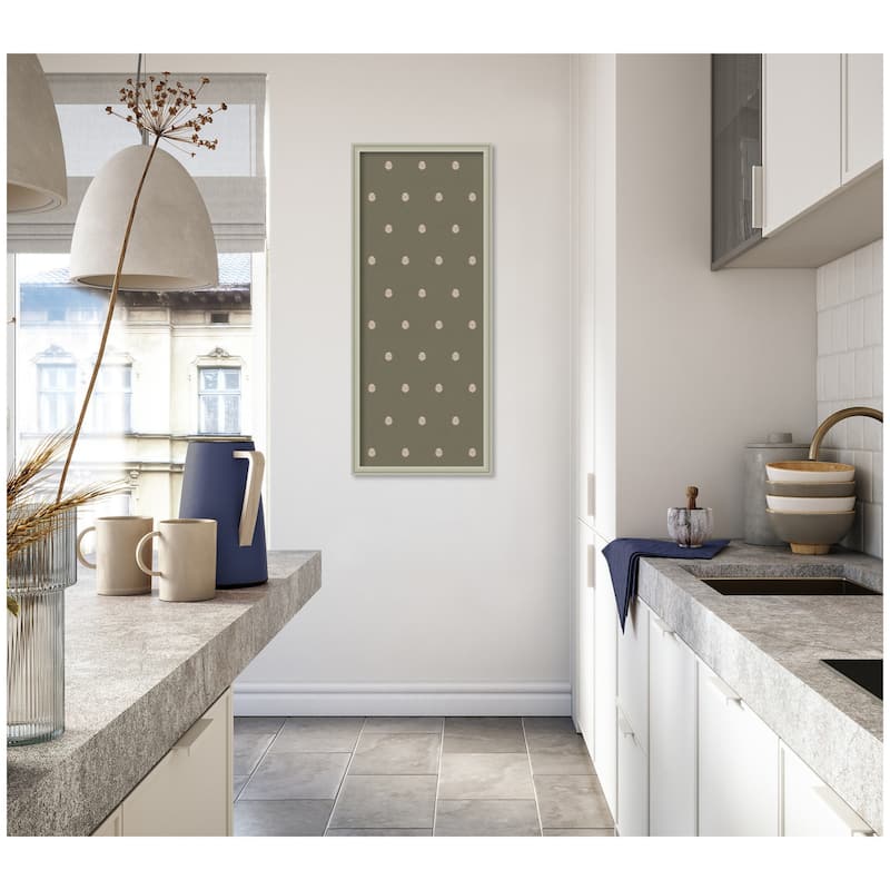 Kate and Laurel Pinboard Green Botanical Block Print