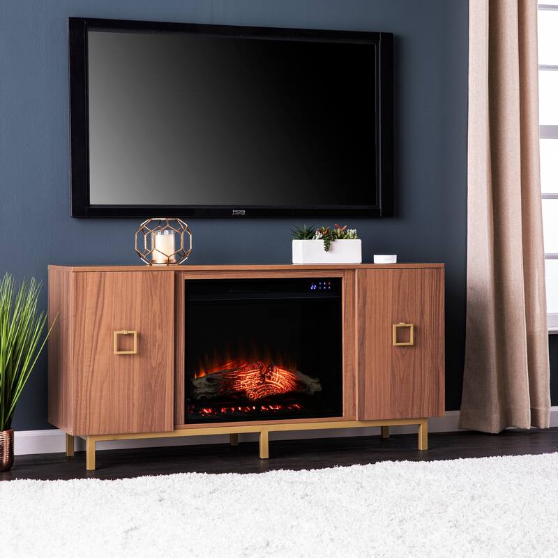 SEI Furniture Yorkville Electric Fireplace w/ Media Storage