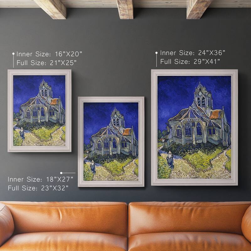the church at auvers  Premium Framed Canvas- Ready to Hang