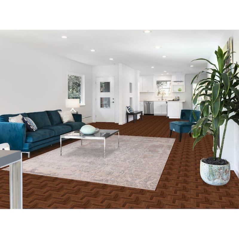 Abstract Modern Area Rug Hand-Knotted Contemporary Wool Carpet - 6'7"x 9'9"