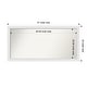 preview thumbnail 171 of 190, Wall Mirror Choose Your Custom Size - Extra Large, Blanco White Wood Outer Size: 47 x 23 in