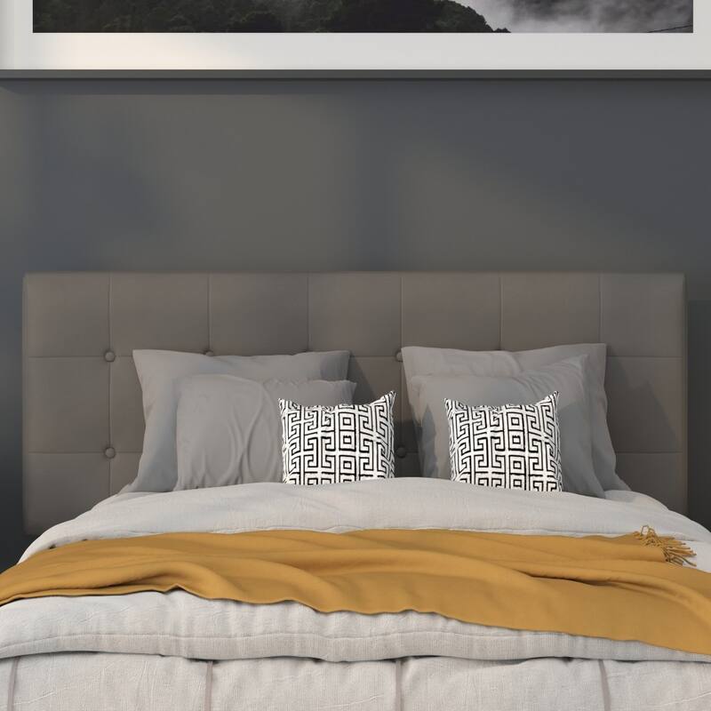 Button Tufted Upholstered Headboard