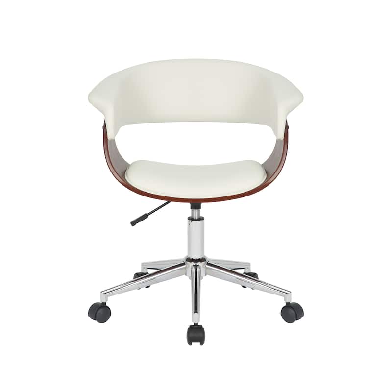 Carson Carrington Sauoarkrokur Faux Leather Office Chair with Chrome Base