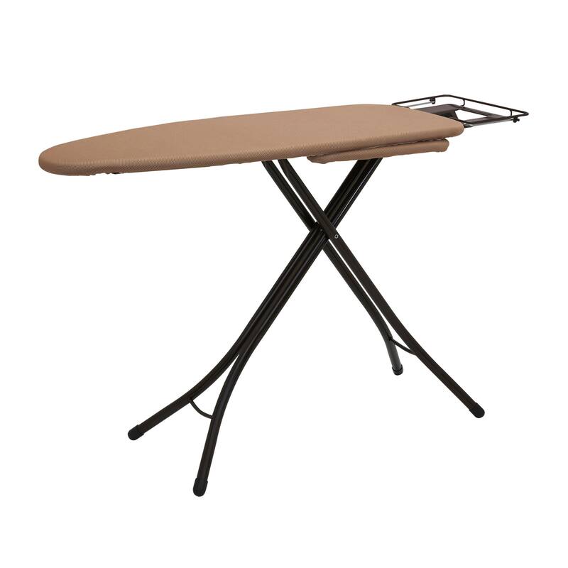 Household Essentials 4-Leg Ironing Station with Sleeve Board and Iron Rest Hanger Bar - 49.0"L x 18.0"W x 38.0"H