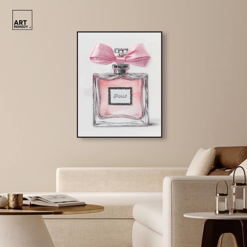 Simple Perfume Bow Canvas by Art Remedy