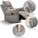 preview thumbnail 12 of 14, Prelife Fabric Manual Overstuffed Nursery Glider Rocking Chairs