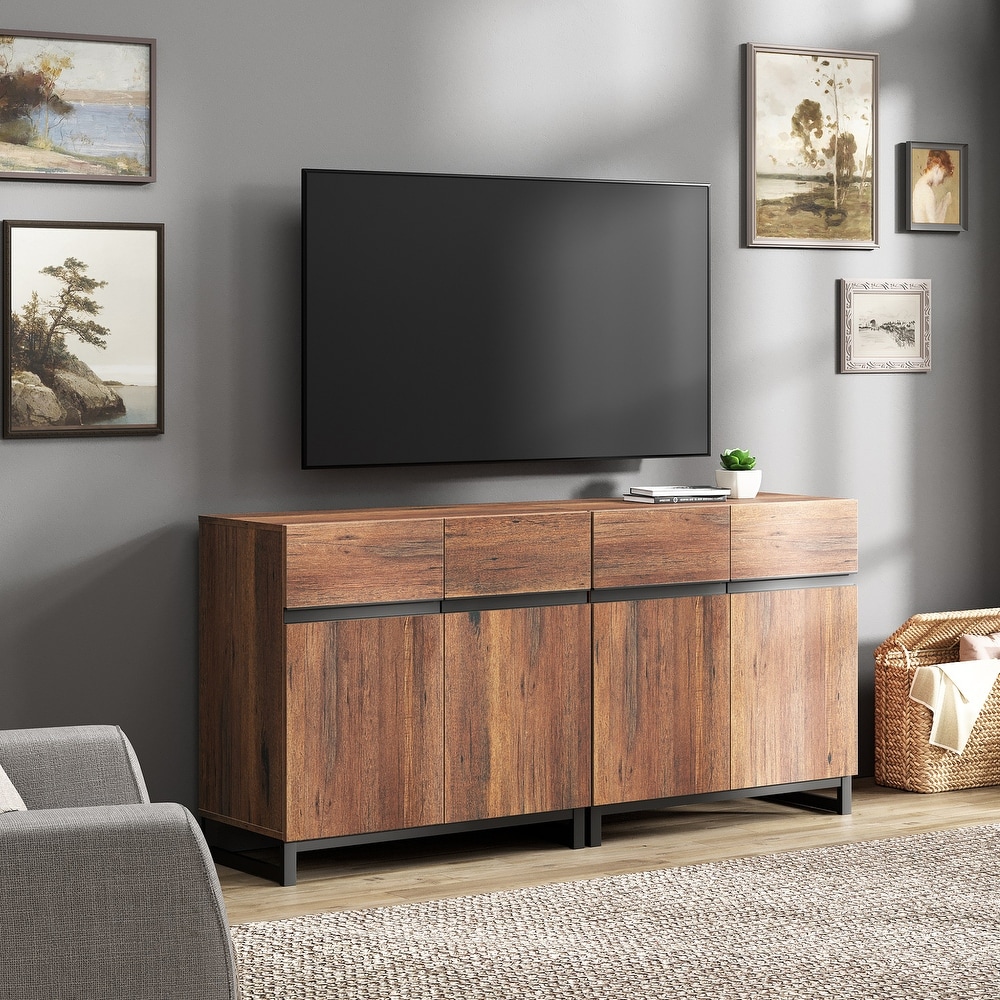 Atlantic centipede game storage store and tv stand red
