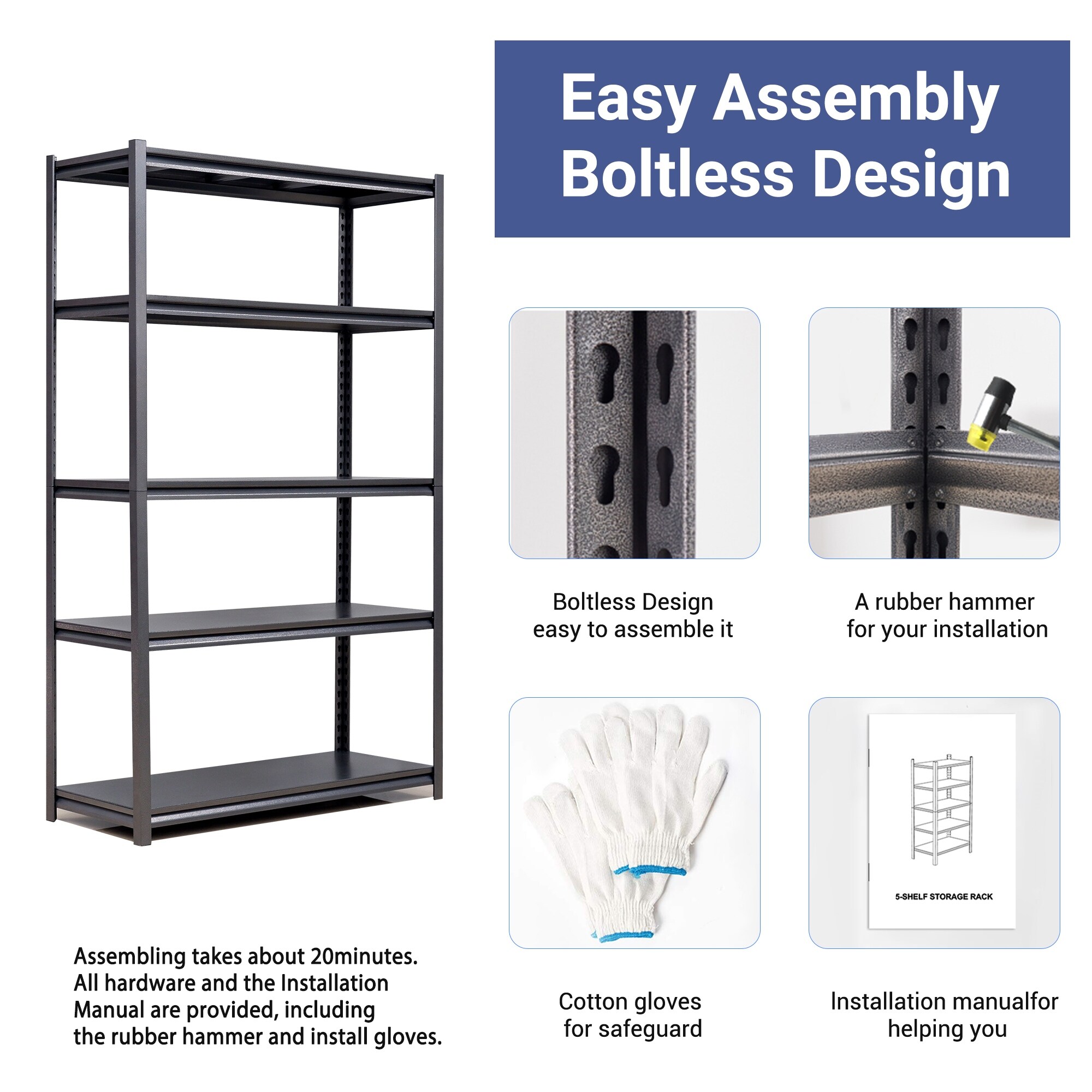 Adjustable metal shelving shop systems