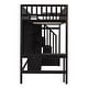 preview thumbnail 13 of 16, Twin Size Loft Bed With Bookshelf,Drawers,Desk And Wardrobe for Home
