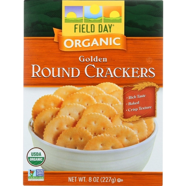 Field Day Crackers - Organic - Golden Round - 8 oz - case of 12