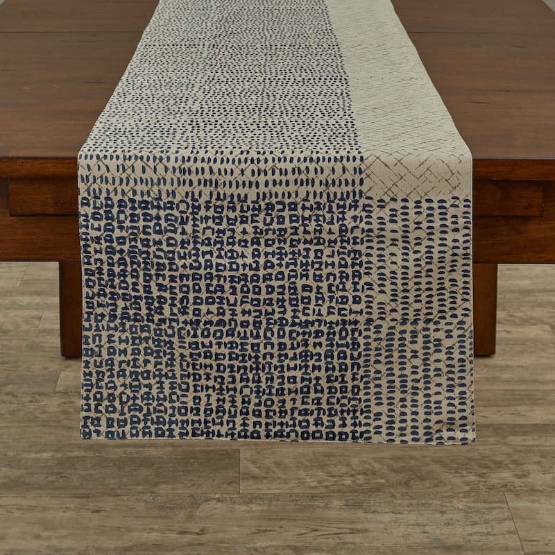 Split-P Criss Cross Printed Table Runner - 15" x 72"