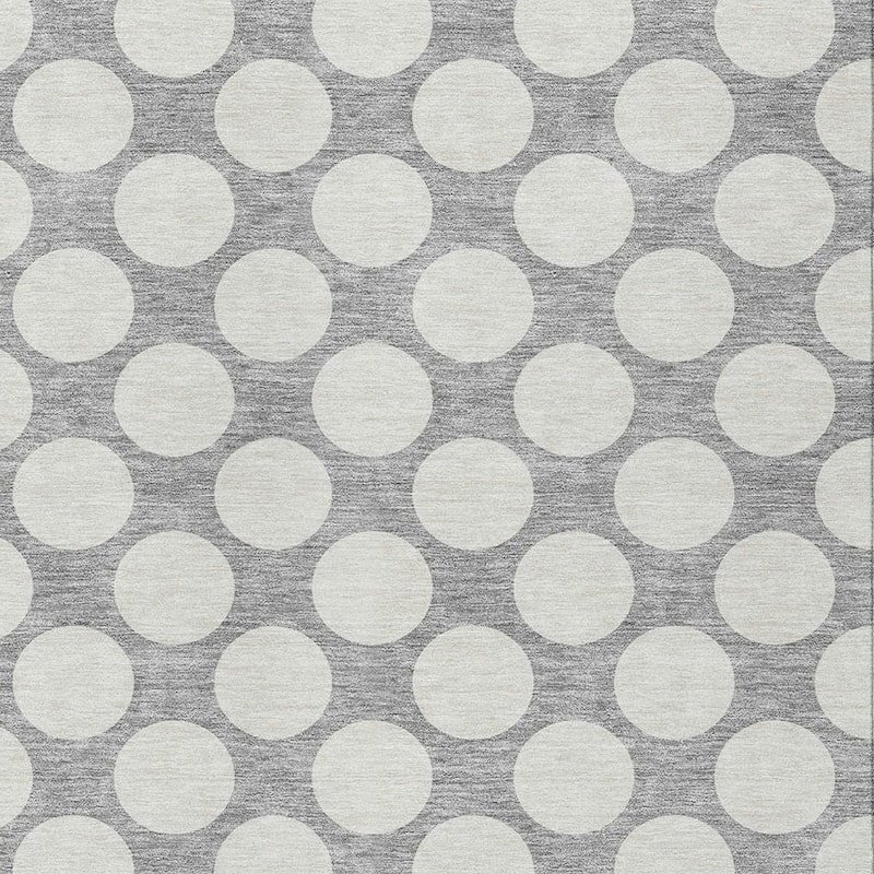 HomeRoots Polka Dot Transitional Rectangle Outdoor Rug