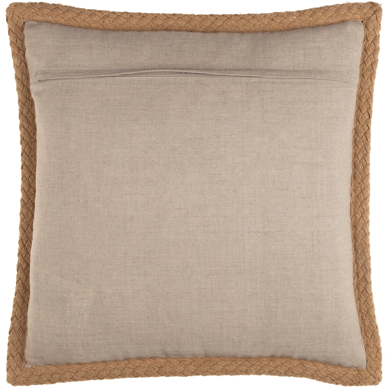 Chanelle Nautical Stripe and Faux Rope Throw Pillow